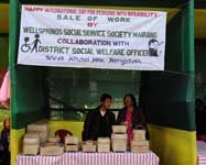 Sale of work by Wellsprings Social Service Society Mairang in collaboration with District Social Welfare Officer, Nongstoin