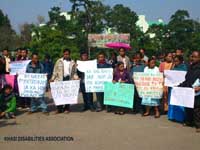 A Rally of the Persons with Disabilities organized by the the Khasi Disabilities Association, 2013
