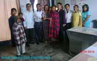 The Association provides financial assistance as a donation to the family of Kyndiang Dohling (Deaf and Dumb disabled) at Block Resource Centre, Laitkroh on 19th May, 2014