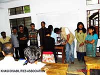 The first office bearers of the Khasi Disabilities Association Central Body who were elected on the 07th May, 2011