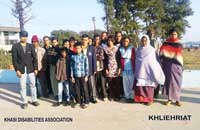 he Office Bearers of the Khasi Disabilities Association, East Jaintia Hills District Unit who were elected  on the 22nd  December, 2012