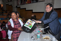 Felicitation of Smt. Batimon Nongsteng, Special Booth Level Officer 
for PwDs of Massar Polling Station under 27 Pynursla Assembly Constituency