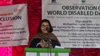 Smti. C. Kharkongor, M.C.S, Commissioner for Persons with disabilities welcoming Speech
