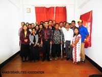 The new office bearers of the Khasi Disabilities Association Central who were elected on the 17th July, 2014 for the 2014-2017 sessions.