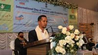 Shri Kyrmen Shylla, Hon’ble Minister, I/c Social Welfare Department, Government of Meghalaya delivering a speech at the function 