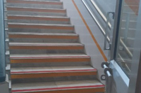Accessible Staircase with rails and support