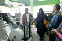 Smt. S.B Marak, MCS, Commissioner for Persons with Disabilities inspects the Braille Press