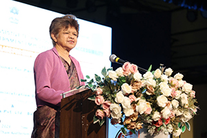 Padma Shri Bertha Dkhar, Executive Director, Bethany Society, Shillong  addressing the gathering