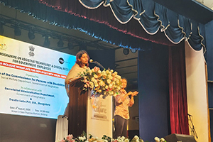 Ms. Saloni Verma, IAS, Director of Social Welfare  addressing the gathering