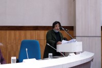 Smt S.B Marak, MCS, Commissioner for Persons with Disabilities delivering a welcome address