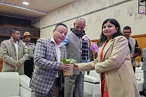 Felicitation of Shri Paul Lyngdoh, Hon'ble Minister, I/c Social Welfare Department, Government of Meghalaya 