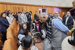 His Excellency, the Governor of Meghalaya, Shri C. H. Vijayashankar interacting with Persons with Disabilities