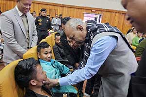 His Excellency, the Governor of Meghalaya, Shri C. H. Vijayashankar interacting with Persons with Disabilities
