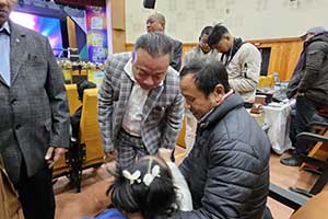 Shri Paul Lyngdoh, Hon'ble Minister, I/c Social Welfare Department interacting with Persons with Disabilities