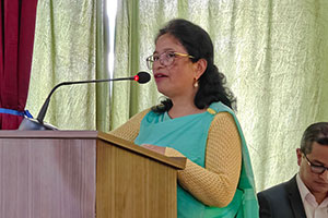 Smti. Bridget Warshong, Deputy Commissioner for Persons with Disabilities delivering keynote & introductory address